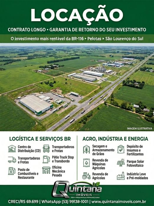Industrial - Aluguel - Br 116 - São Lourenço do Sul - RS