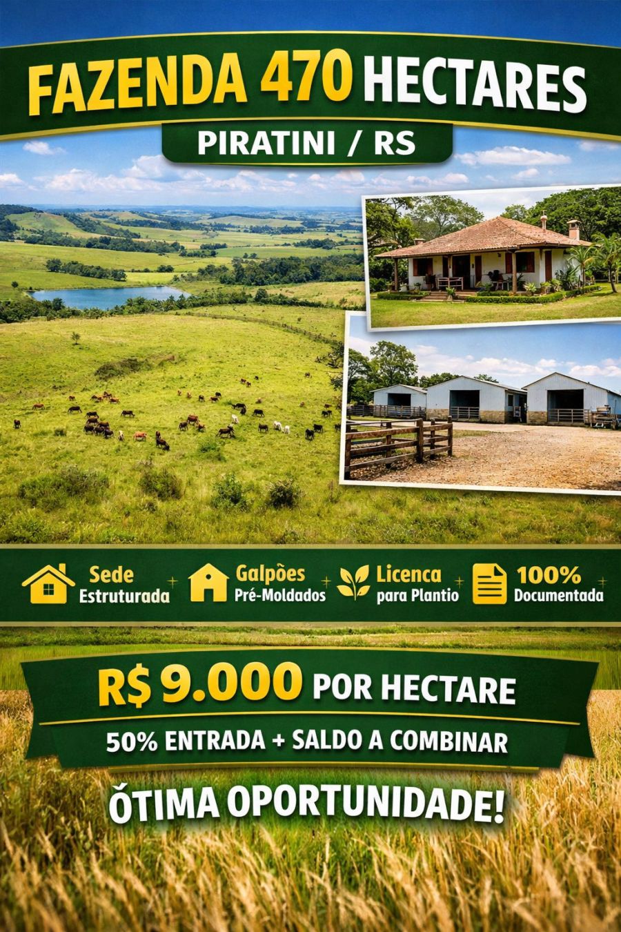 Fazenda - Venda - 3� Distrito - Piratini - RS